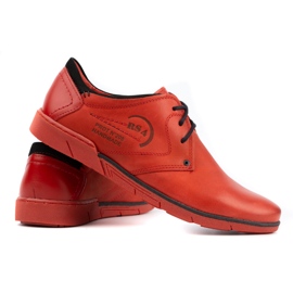 Polbut Sapatos de couro masculino 2103 vermelho 4