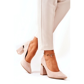 Lewski Shoes Suede Pumps Lewski 3117 Beige bege 4