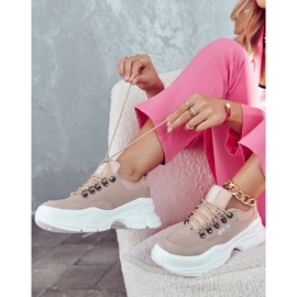 Tênis esportivo feminino Big Star JJ274A222 Bege 1