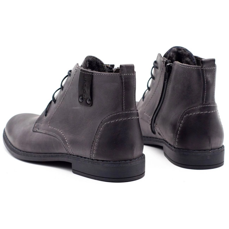 Polbut Sapatos de inverno masculinos cinza C20 4