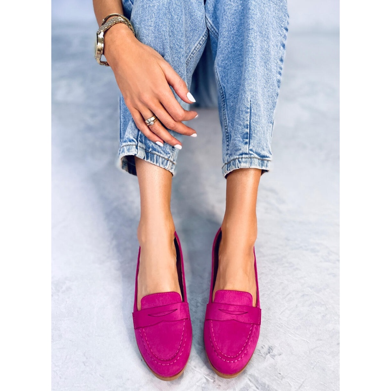 Mocassins de mulher Ponchet Fuchsia rosa 1