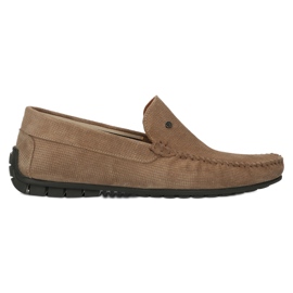 Filippo Mocassins masculinos bege, couro camurça, MP923/23 TP, bege 6