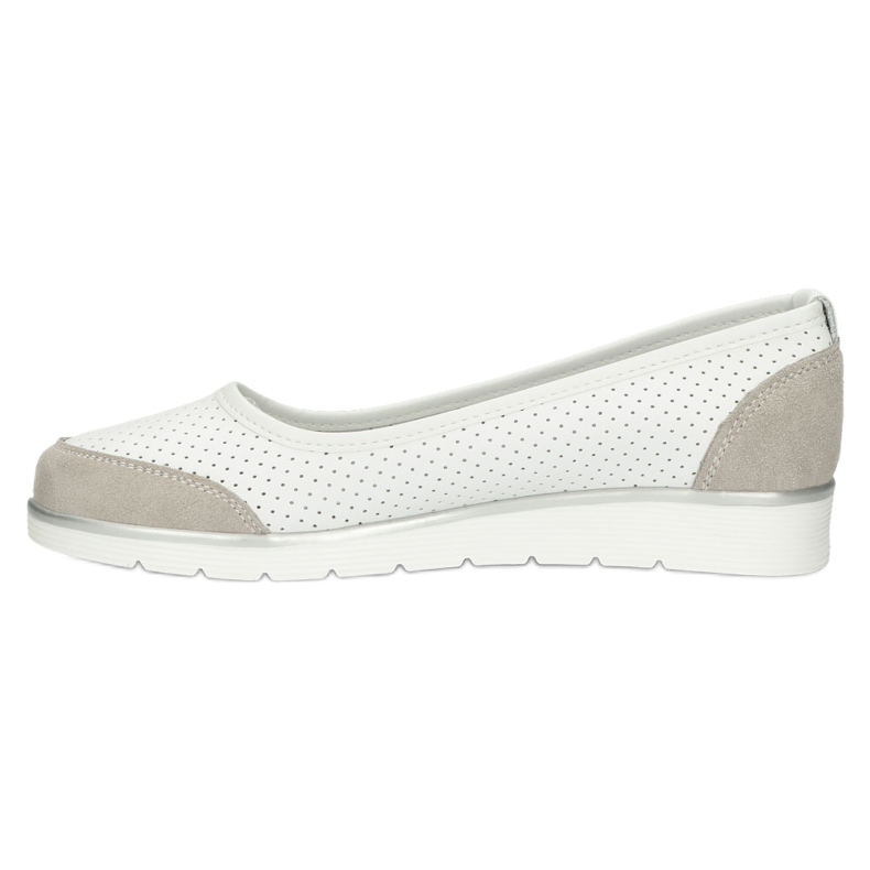 Sapatilhas femininas de couro perfurado Filippo Dp4524/23 branco 7