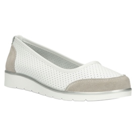 Sapatilhas femininas de couro perfurado Filippo Dp4524/23 branco 5