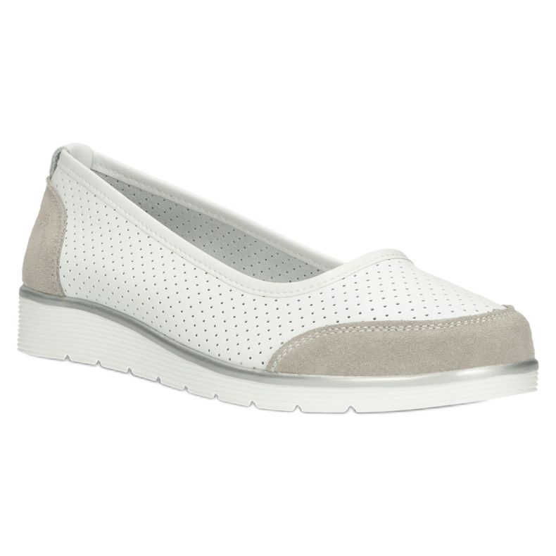 Sapatilhas femininas de couro perfurado Filippo Dp4524/23 branco 5