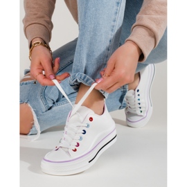 Tênis plataforma feminino Shelovet branco 2