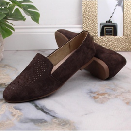 Sapatos confortáveis ​​de couro camurça marrom S.Barski LR29515 castanho 8