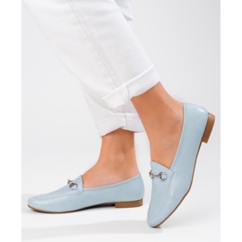 Mocassins de mulher azuis Vinceza azul 2