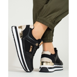 Shelovet Tênis plataforma alta preto 2