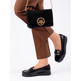 W. Potocki Mocassins femininos lacados Potocki preto 2