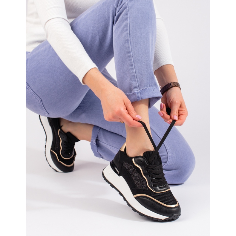 Tênis plataforma feminino Shelovet preto 1