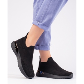 Tênis esportivo Shelovet preto leve em tecido 2