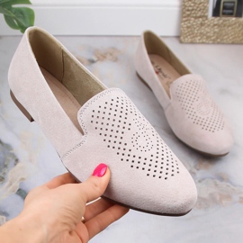 Sapatos confortáveis ​​de couro camurça bege S.Barski LR29515 1