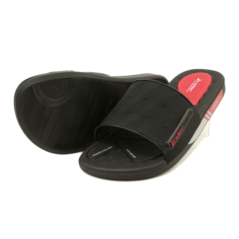 Chinelos masculinos de gel Rider 11970 Ad251 preto 4