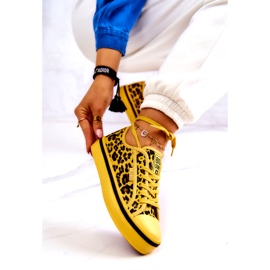 Tênis feminino Pantera Big Star JJ274616 Amarelo 1