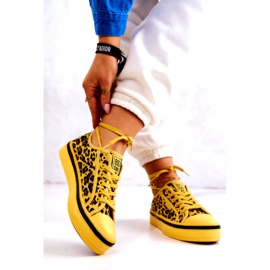 Tênis feminino Pantera Big Star JJ274616 Amarelo 3