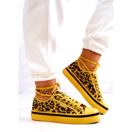 Tênis feminino Pantera Big Star JJ274616 Amarelo 4