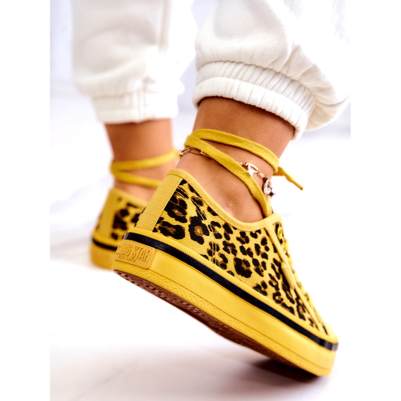 Tênis feminino Pantera Big Star JJ274616 Amarelo 5