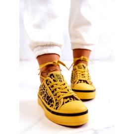Tênis feminino Pantera Big Star JJ274616 Amarelo 6