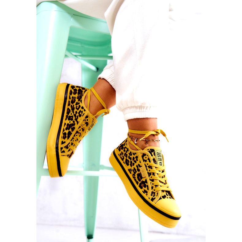 Tênis feminino Pantera Big Star JJ274616 Amarelo 8
