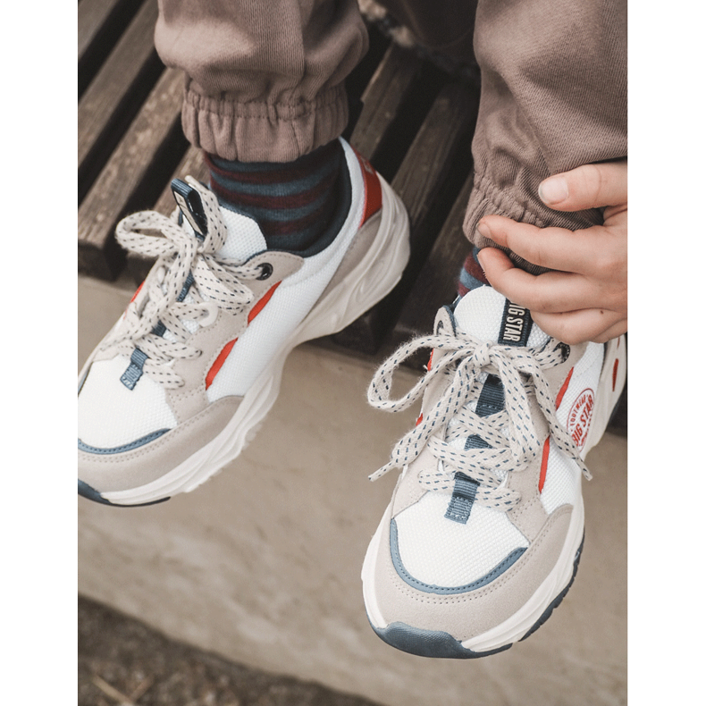 Tênis esportivo infantil sistema de espuma viscoelástica Big Star JJ374269 branco 1