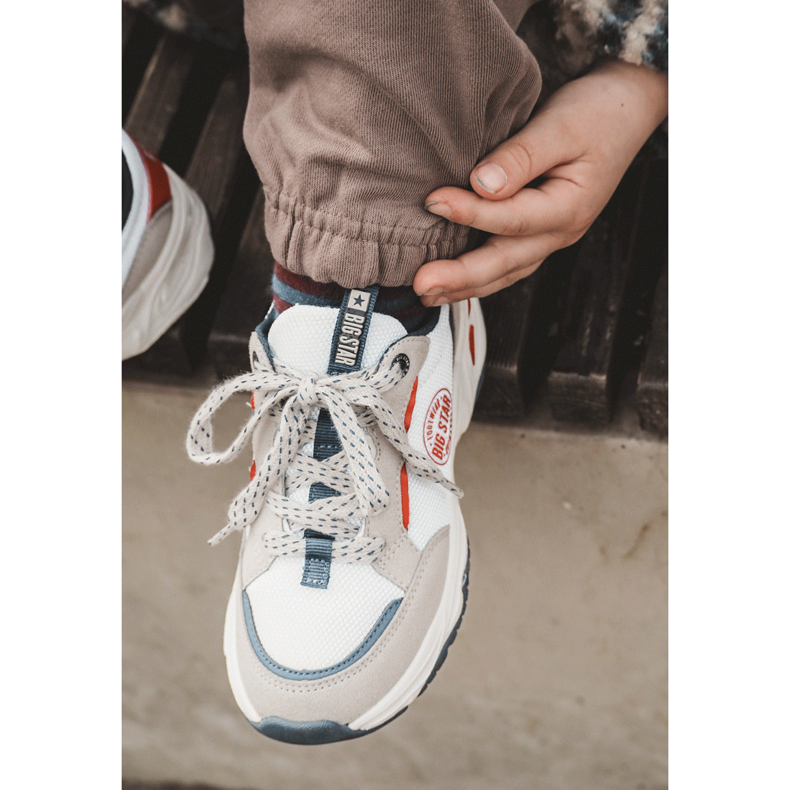 Tênis esportivo infantil sistema de espuma viscoelástica Big Star JJ374269 branco 2