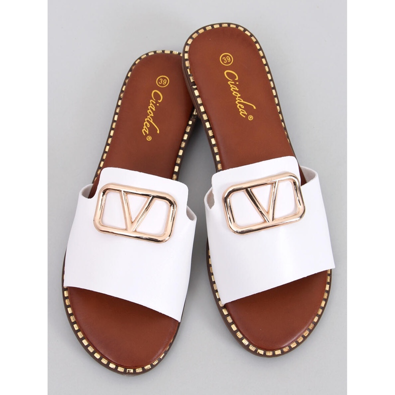 BM Chinelos de mulher Tonya White branco 1