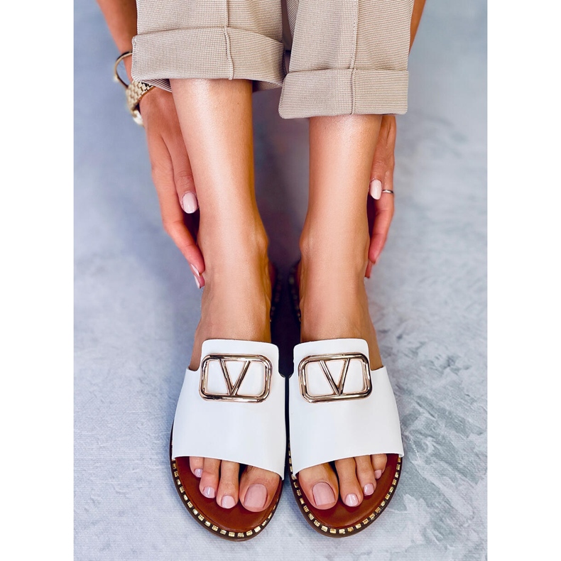 BM Chinelos de mulher Tonya White branco 2