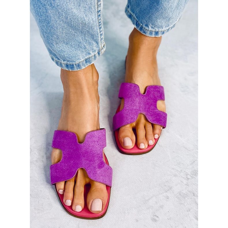 Pantufas femininas Kalani Purple tolet 1
