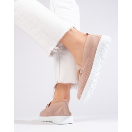 Deslizamento feminino em tecido Shelovet rosa pó 1