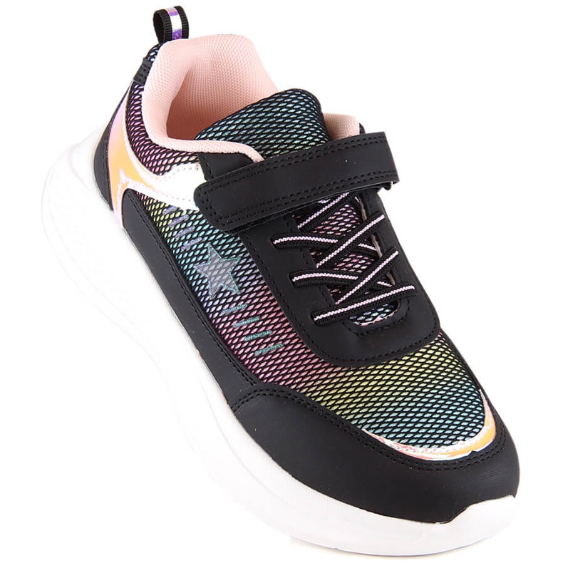 Evento Sapatos desportivos femininos de velcro pretos Miss❤E 1