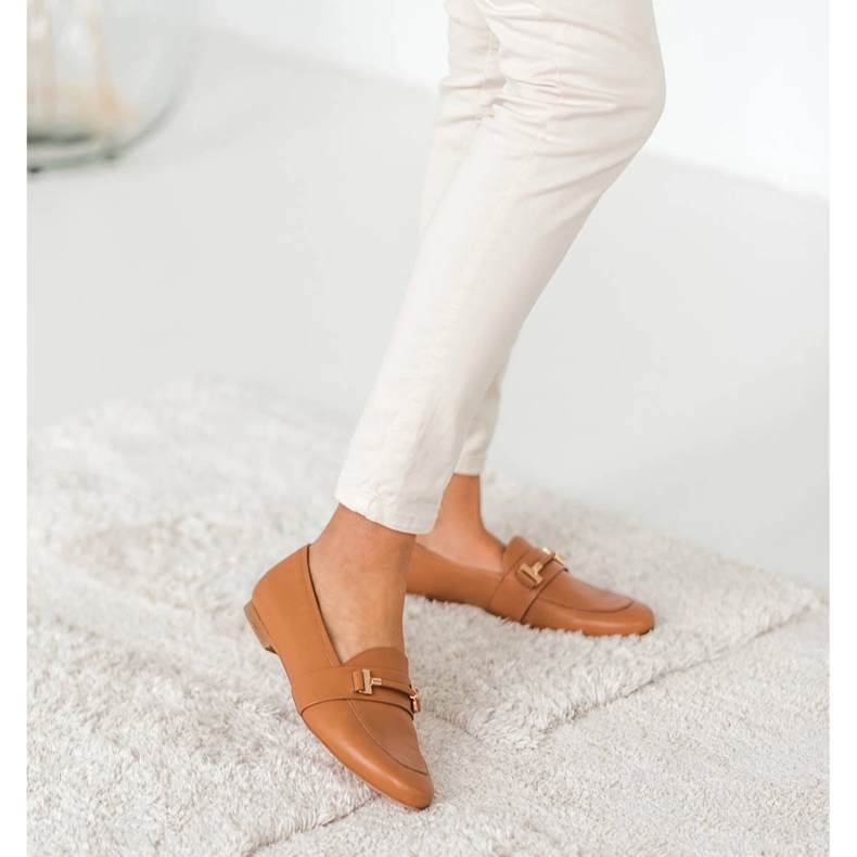 Marco Shoes mocassins com detalhes dourados marrom 1