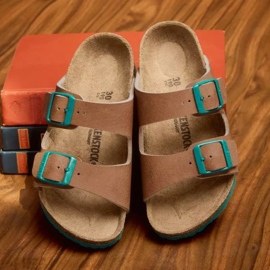 Chinelos Birkenstock Arizona Bs Jr 1023406 castanho 1
