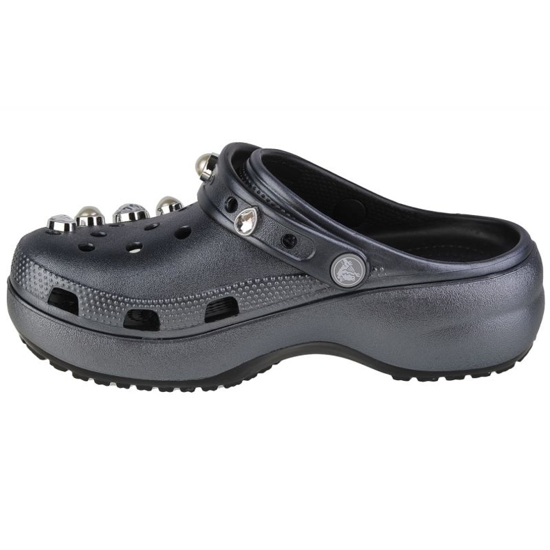 Crocs Classic Platform Crystals Pearls Clog W 208342-001 cinza 1