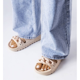 Chinelos Étoile de borracha bege 1