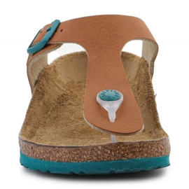 Chinelos Birkenstock Gizeh Desert Soil Ginger Jr 1024327 castanho 1