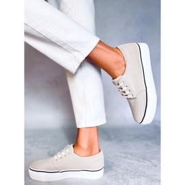 BM Tênis feminino Ming Bege 2