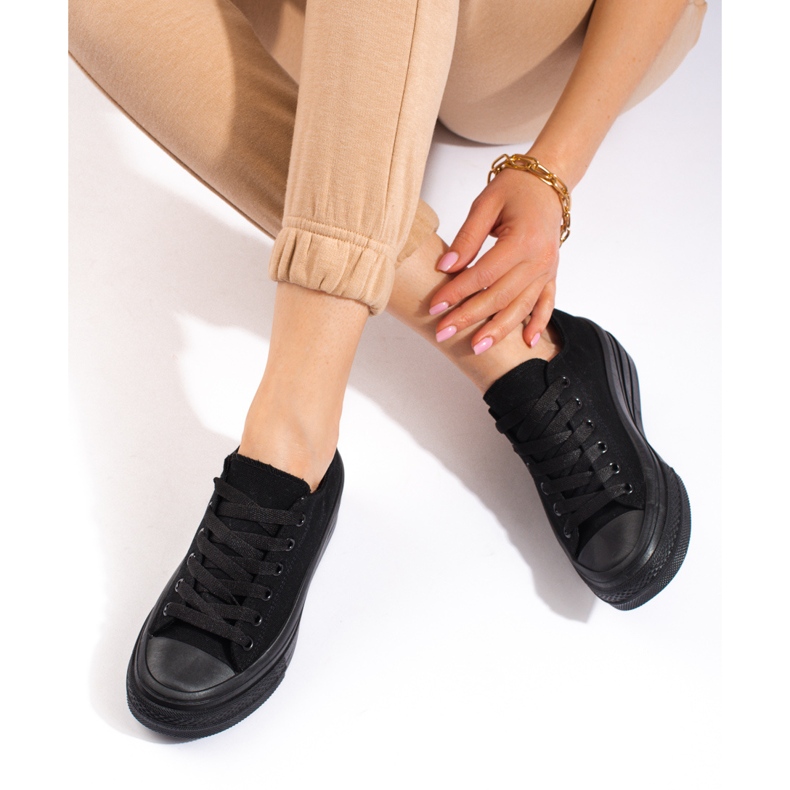 Ténis plataforma de mulher Shelovet preto 1