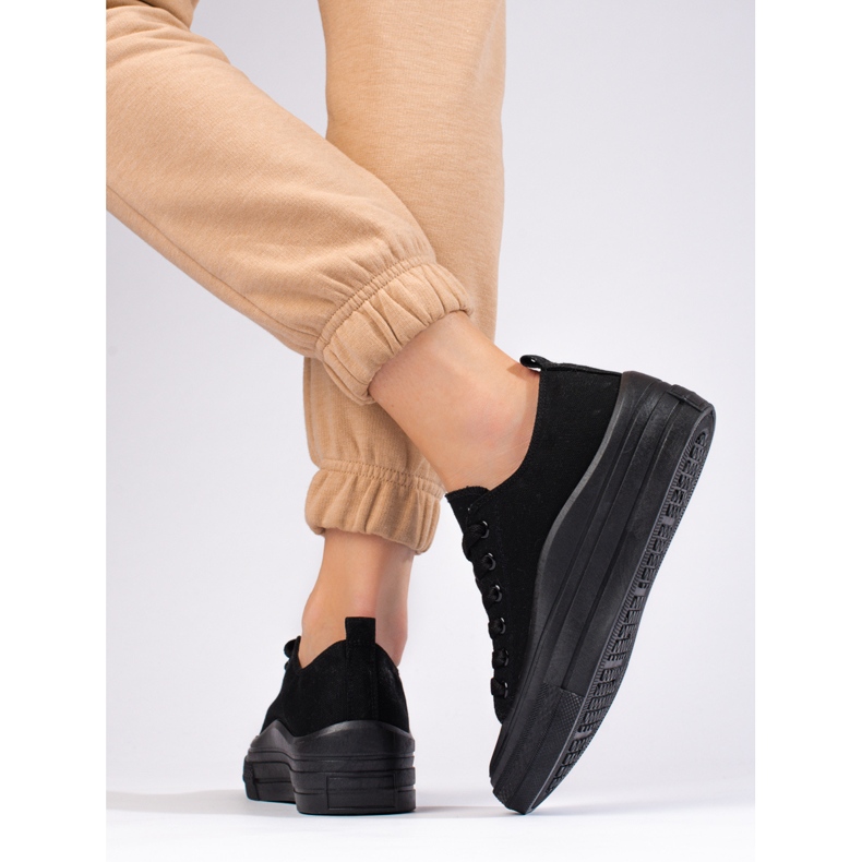 Ténis plataforma de mulher Shelovet preto 2