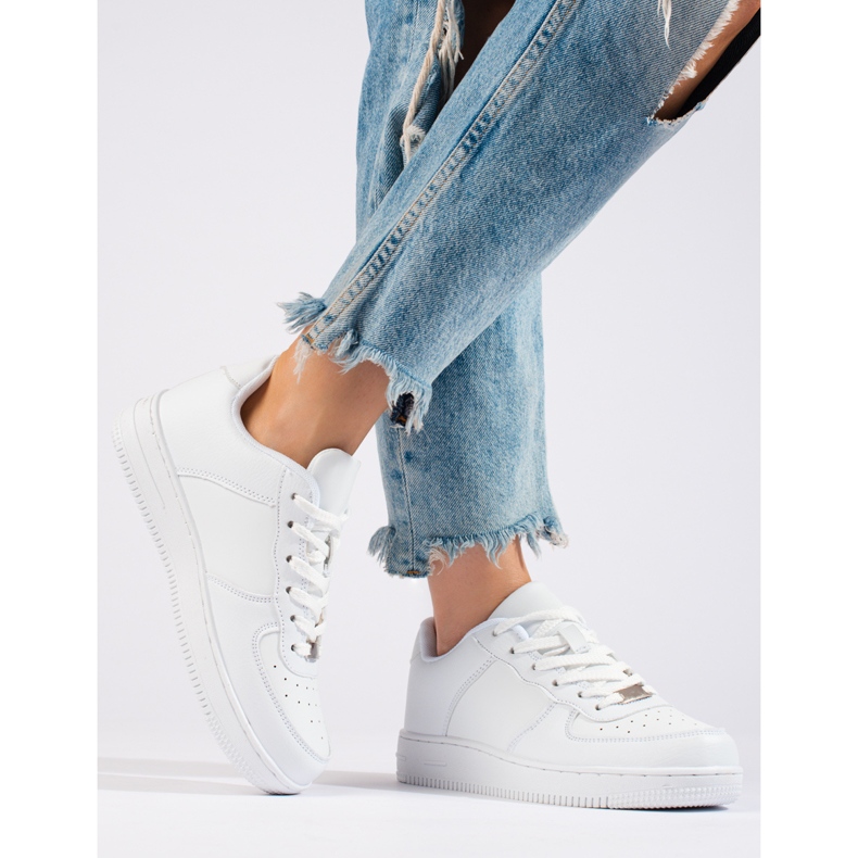 Tênis esportivo feminino Shelovet branco clássico 1