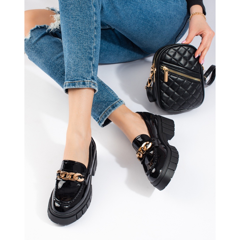 Sapato plataforma laqueado preto Shelovet 2