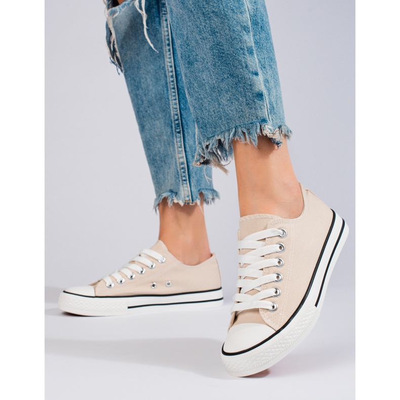 Sapatilhas de mulher bege Shelovet 2