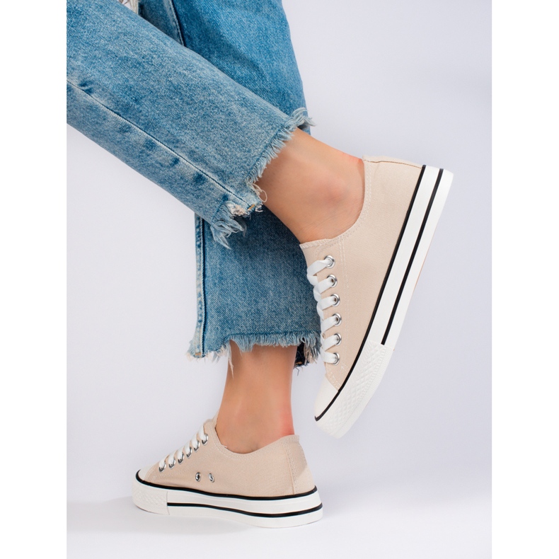Sapatilhas de mulher bege Shelovet 1