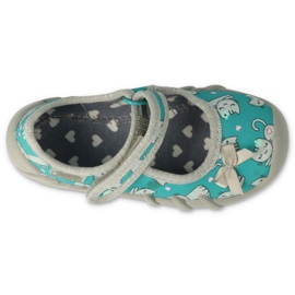 Sapatos infantis Befado rápido 109P238 cinza verde 3