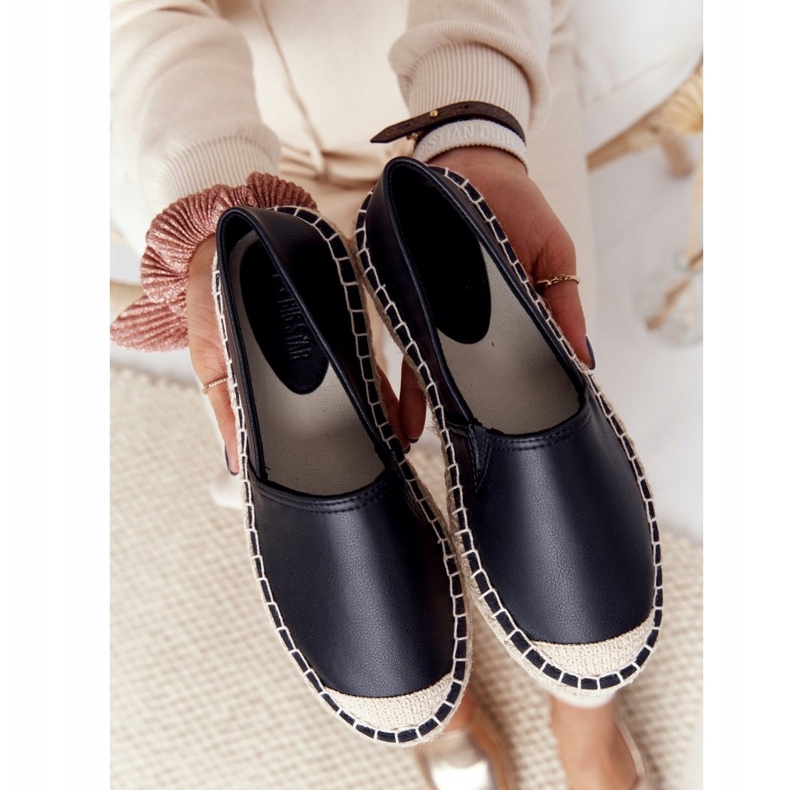 Alpercatas de couro com sola trançada Big Star HH274505 preto 5