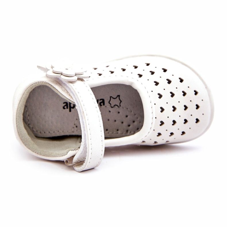 PA1 Bailarinas altas vazadas para crianças com velcro White Jianna branco 3 PA1 Bailarinas altas vazadas para crianças com velcro White Jianna branco 3