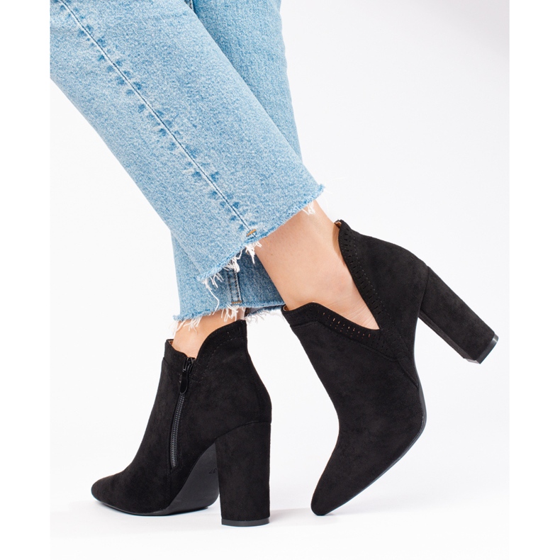 Botas pretas de camurça, Shelovet preto 2