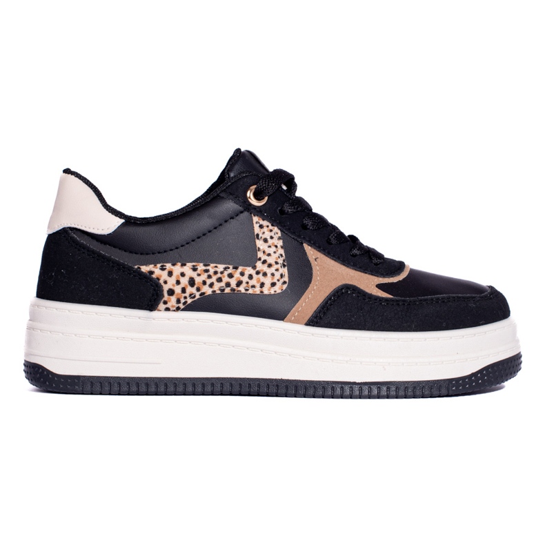 Sapatos esportivos femininos na plataforma preto Shelovet 1