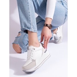 Shelovet tênis de salto branco 2