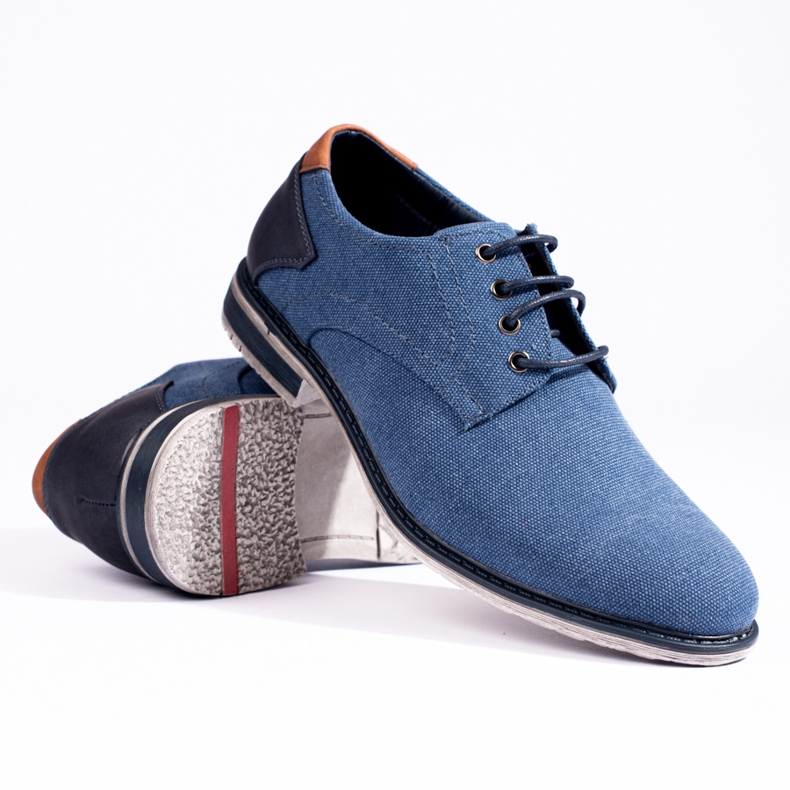 Sapatos têxteis de homem Shelovet azuis azul 1